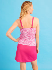 PINK YARROW MULTI CABANA LIFE® PINK PAISLEY EMBROIDERED TANKINI | Talbots discount