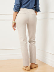 BLACK|INDIGO BLUE|TWINE|WHITE STRAIGHT LEG PERFECT CHINOS - CURVY FIT | Talbots outlet