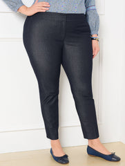 FAUX DENIM PLUS EXCLUSIVE TALBOTS CHATHAM SLIM ANKLE PANTS - REFINED DENIM | Talbots on sale