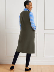 TUSCAN OLIVE DOUBLE-FACED WOOL BLEND VEST TOPPER | Talbots near me