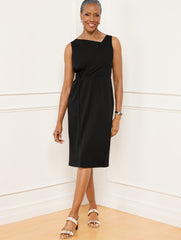 BLACK TWIST DETAIL SHEATH DRESS | Talbots on sale