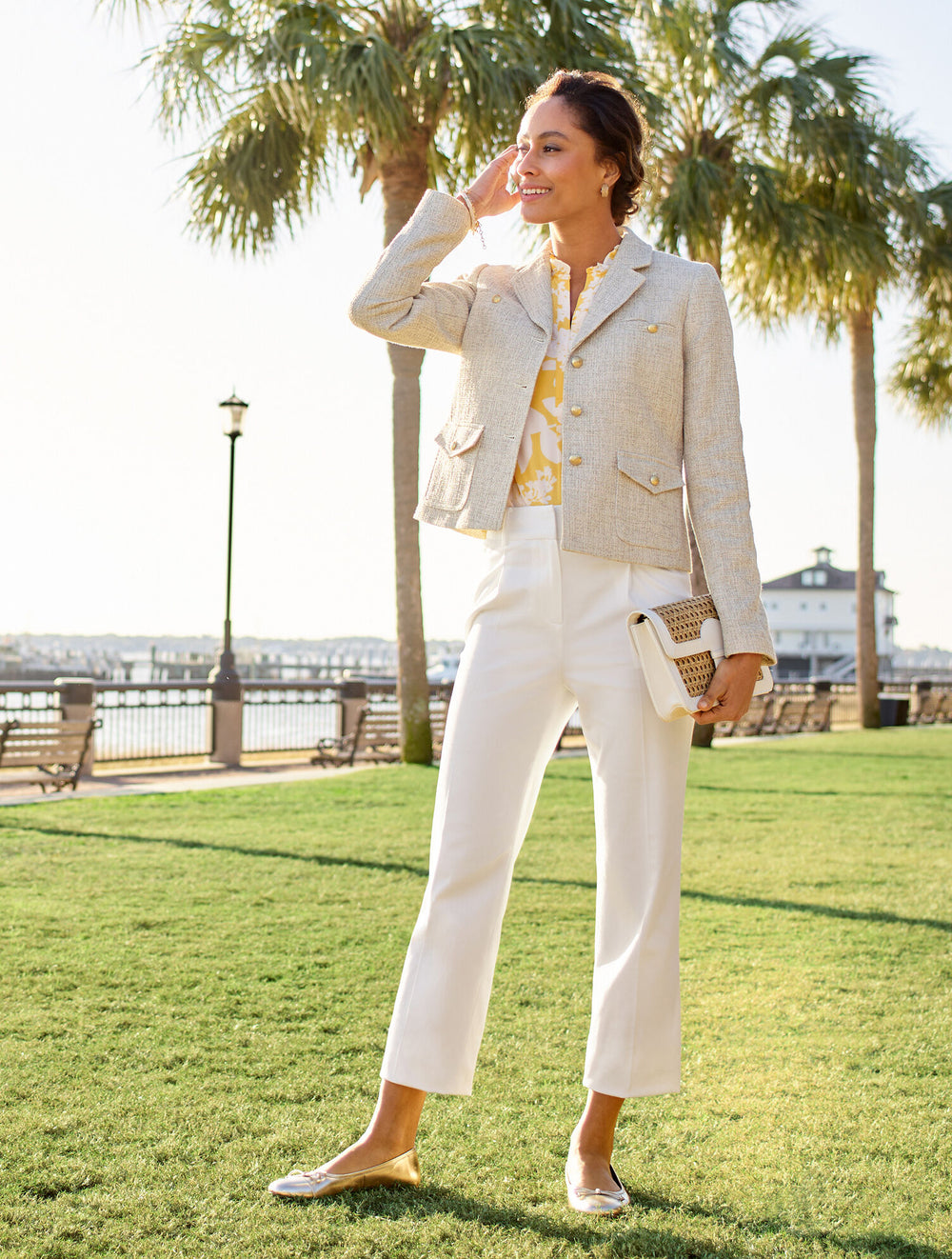 GOLD BLAIR CAP TOE METALLIC NAPPA BALLET FLATS | Talbots online