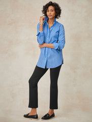 SPRING LILAC/MULTI BOYFRIEND SHIRT - WEEKEND STRIPE | Talbots near me