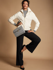 BLACK|INDIGO BLUE EASY TRAVEL WIDE LEG PANTS | Talbots sale