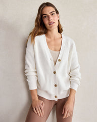 BLACK|FAWN|GARMENT DYE SMOKE ROSE|IVORY|MIDNIGHT|PEARLY PINK|SEPIA ROSE|TWILIGHT|VETIVER|WHITE|BLACKCURRANT|BURGUNDY BERRY|FULL MOON|GLACIER FROST|NIGHTENGALE ORGANIC COTTON SHAKER STITCH CARDIGAN | Talbots for sale