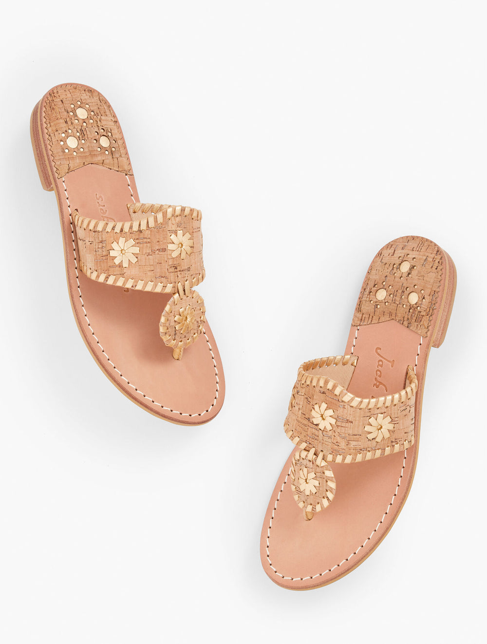 NATURAL/GOLD JACK ROGERS® CORK SANDALS | Talbots discount