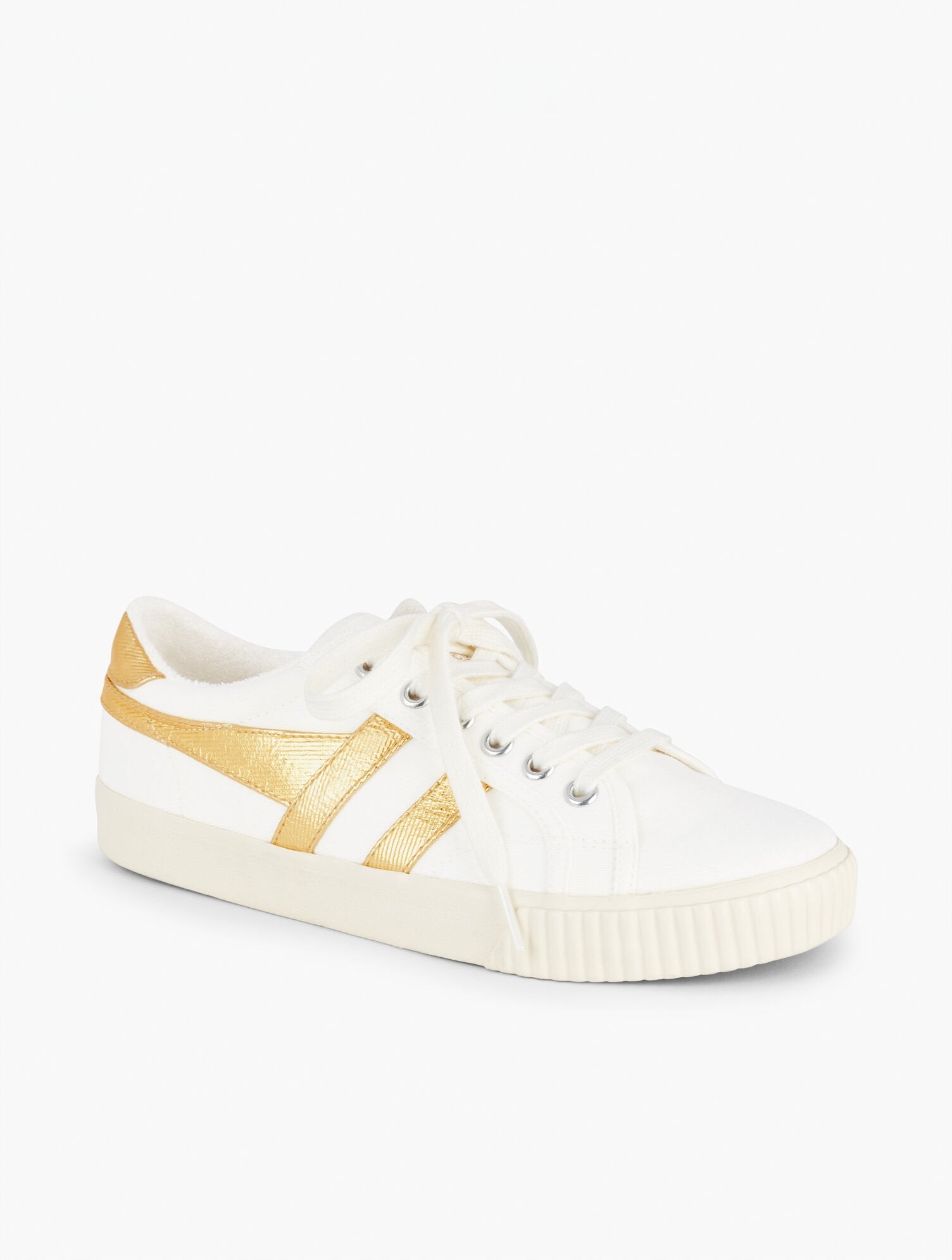 OFF WHITE/GOLD|WHITE/SILVER GOLA® MARK COX TENNIS SNEAKERS - METALLIC | Talbots online