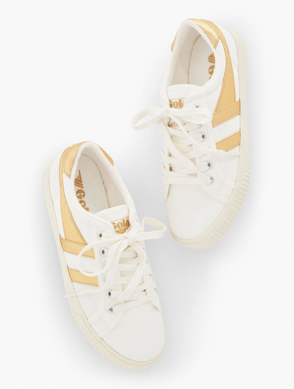 OFF WHITE/GOLD|WHITE/SILVER GOLA® MARK COX TENNIS SNEAKERS - METALLIC | Talbots online