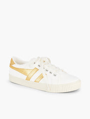 OFF WHITE/GOLD|WHITE/SILVER GOLA® MARK COX TENNIS SNEAKERS - METALLIC | Talbots online