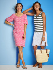INDIGO MULTI V-NECK TANK - PIQUÉ STRIPE | Talbots US
