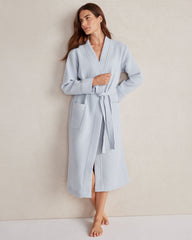 PEONY PINK|SAND|SERENITY BLUE|VETIVER|WHITE ORGANIC COTTON WAFFLE ROBE | Talbots near me