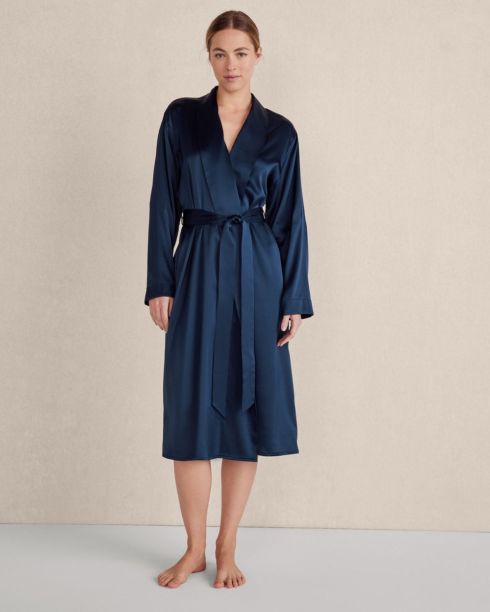 BLACK|BLACKCURRANT|BURGUNDY BERRY|IVORY|NAVY|SEA|SEPIA ROSE|HUNTER WASHABLE SILK ROBE | Talbots US