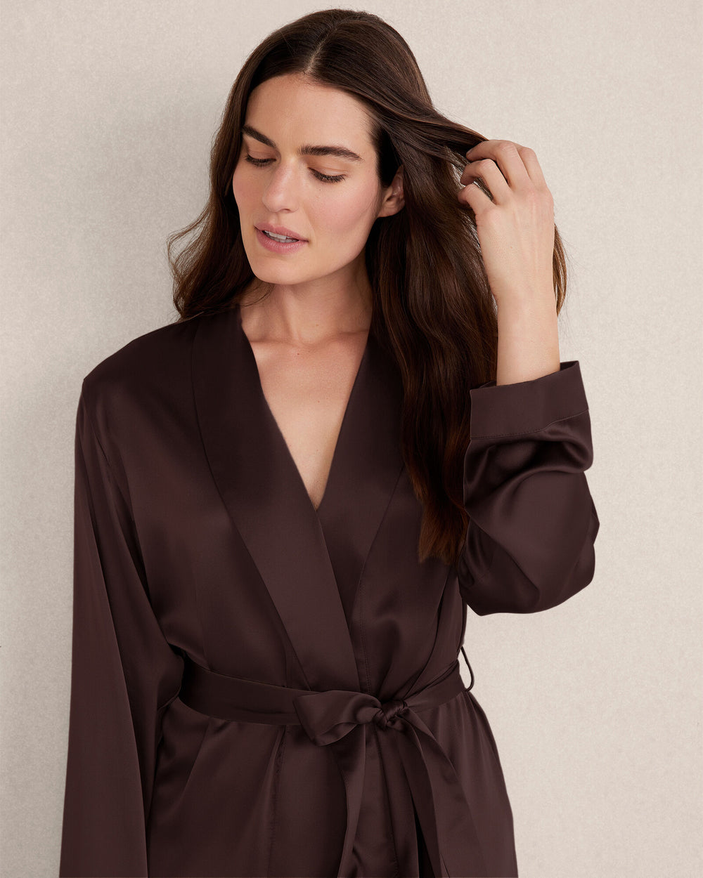 BLACK|BLACKCURRANT|BURGUNDY BERRY|IVORY|NAVY|SEA|SEPIA ROSE|HUNTER WASHABLE SILK ROBE | Talbots online
