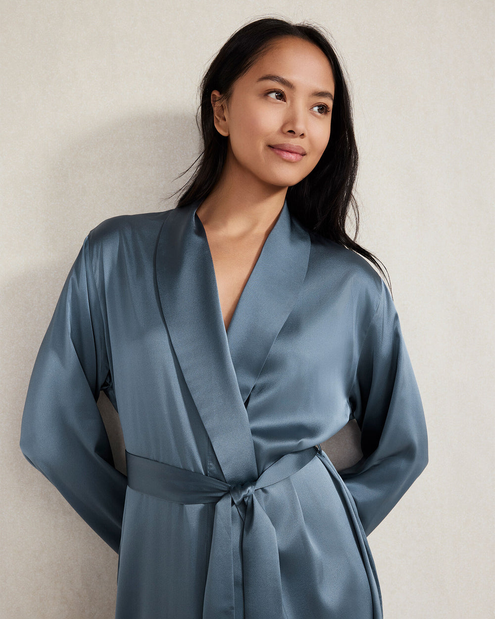 BLACK|BLACKCURRANT|BURGUNDY BERRY|IVORY|NAVY|SEA|SEPIA ROSE|HUNTER WASHABLE SILK ROBE | Talbots online