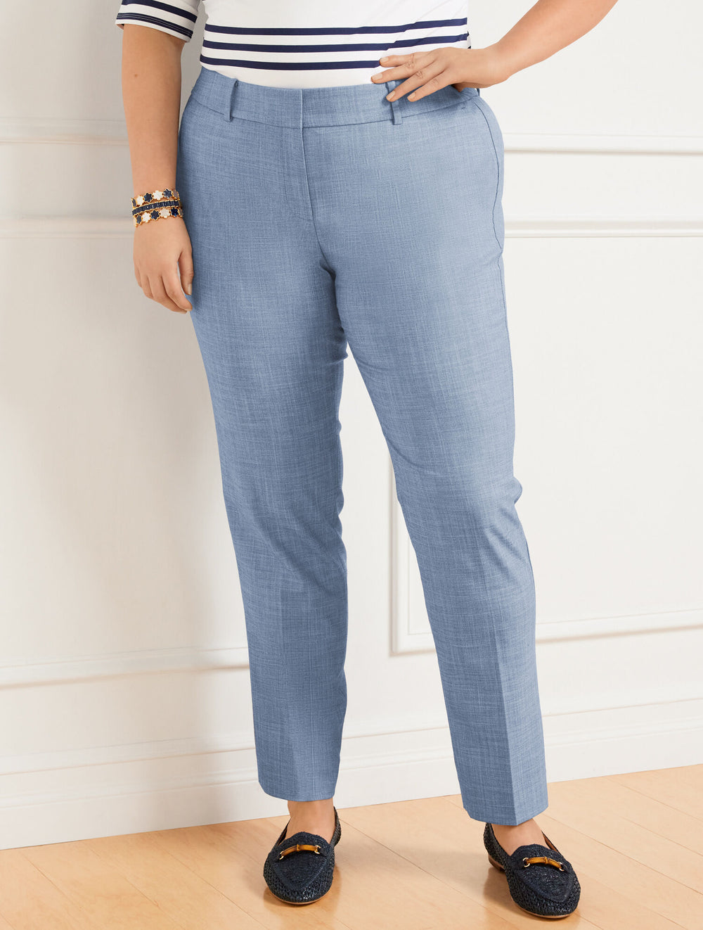 BLUE TALBOTS HAMPSHIRE ANKLE PANTS | Talbots for sale