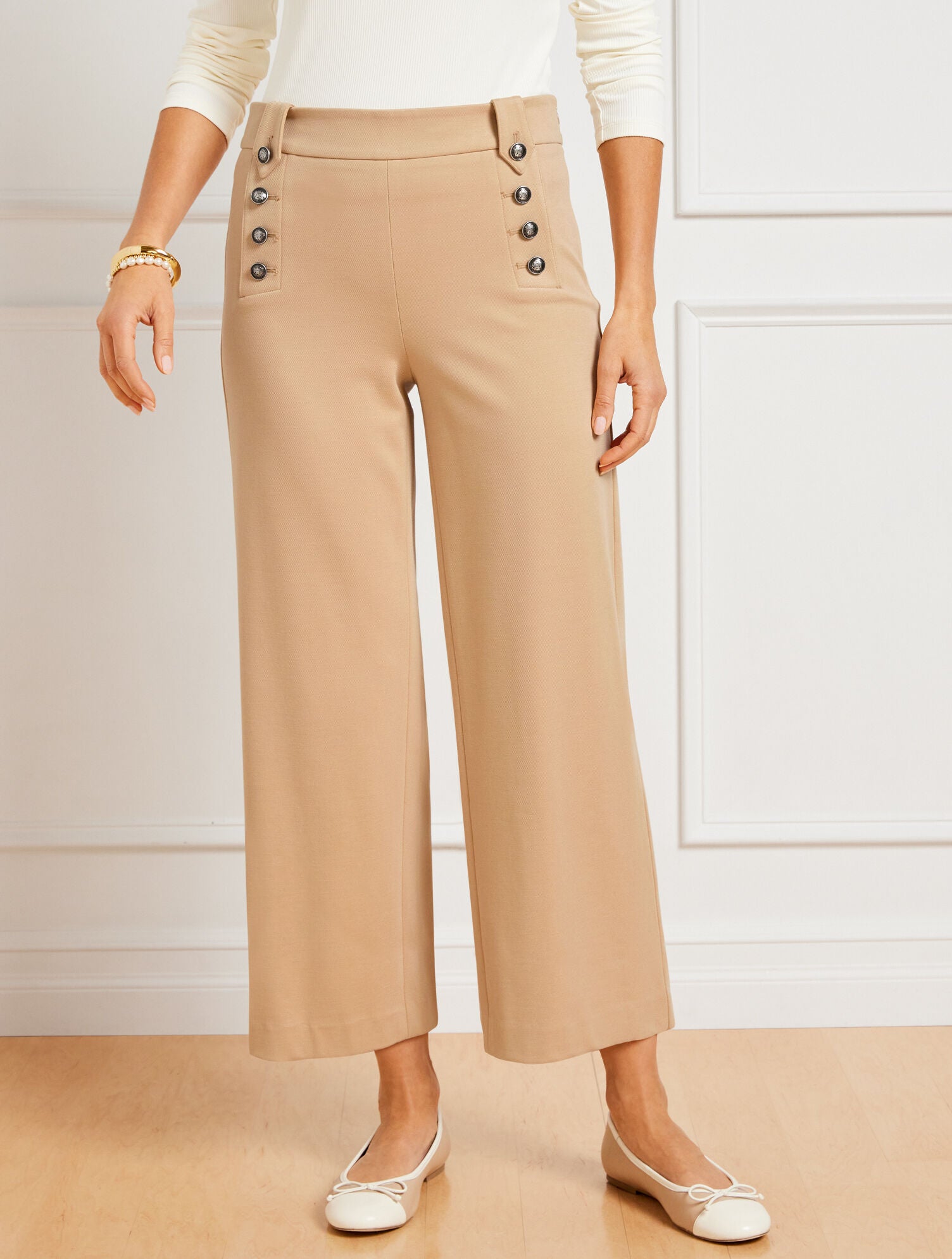 RATTAN KNIT SAILOR CROP PANTS | Talbots discount