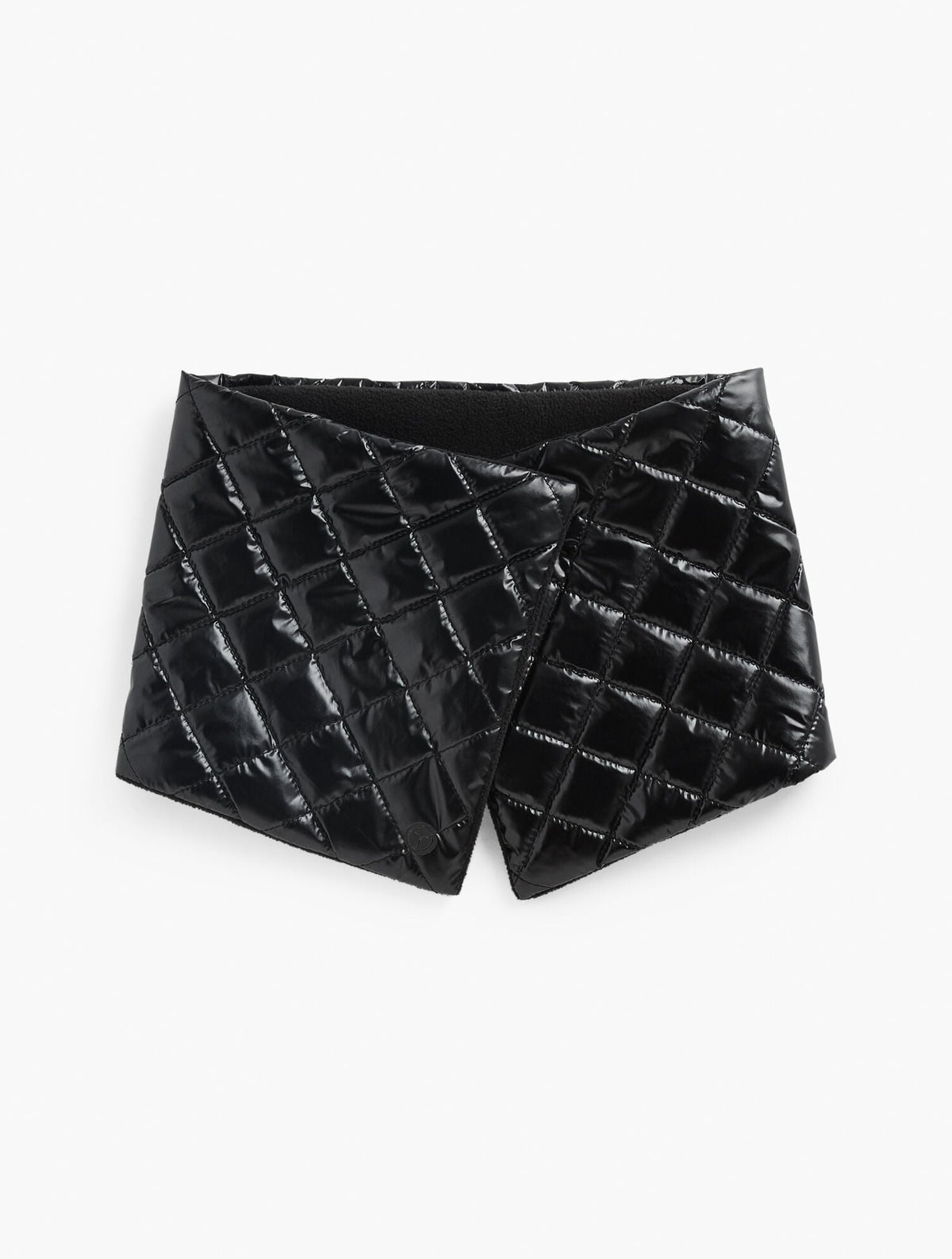 BLACK QUILTED PUFFER COLLAR SCARF | Talbots sale
