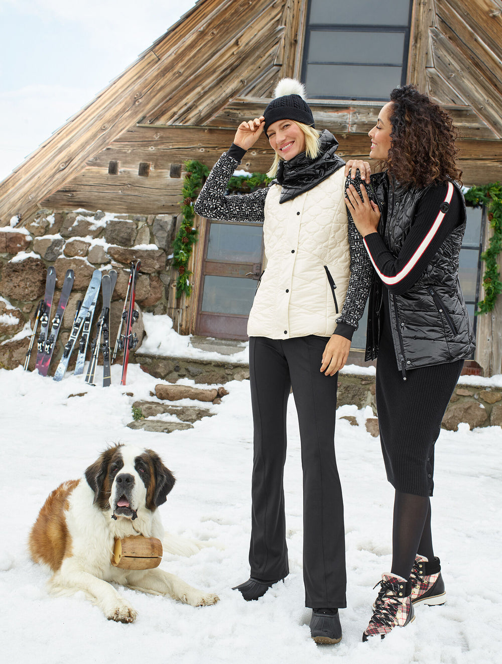 BLACK QUILTED PUFFER COLLAR SCARF | Talbots outlet
