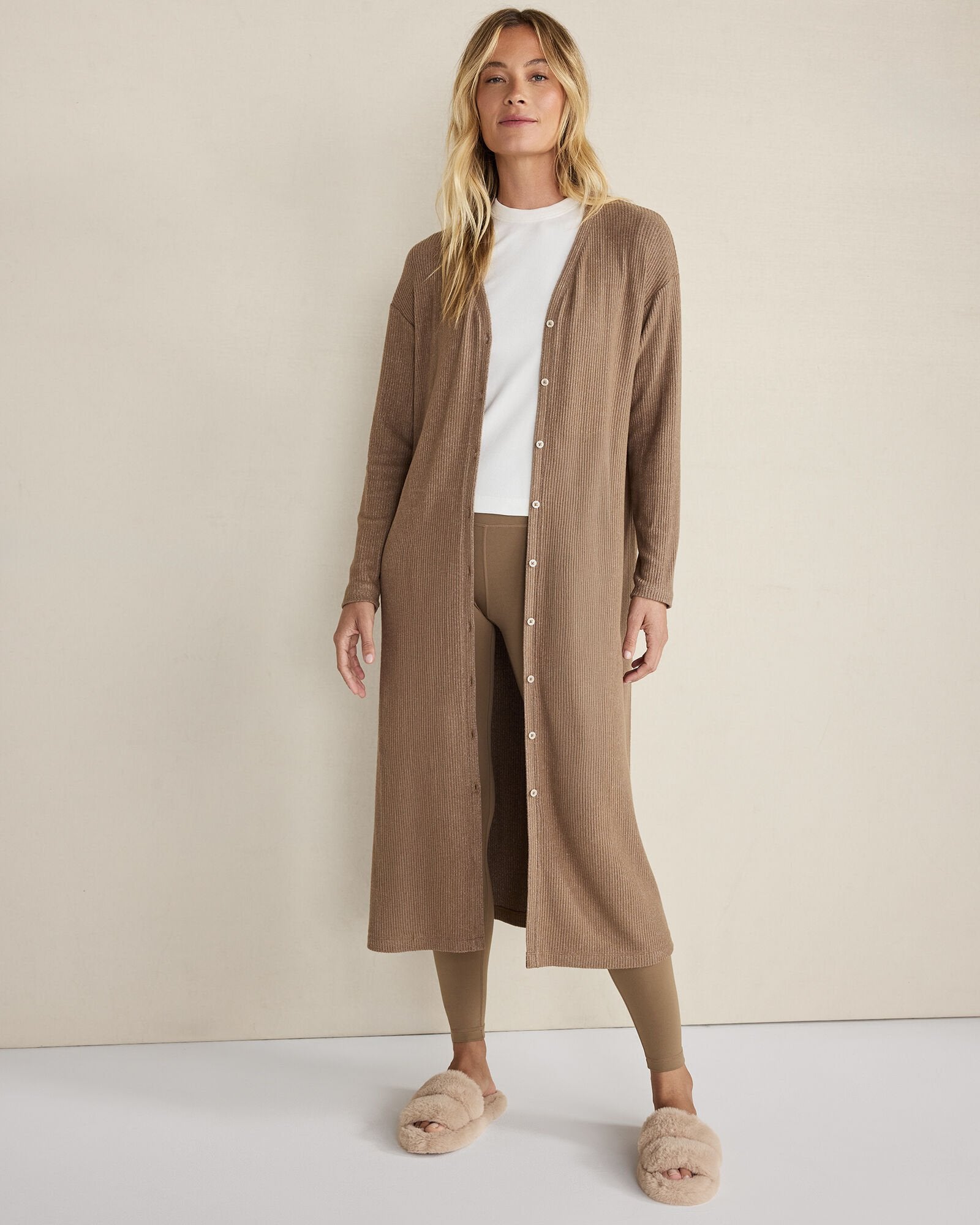 BLACK|MINK|SAND COVE|STONE GREY|TAN FAUX FUR BANDED SLIPPERS | Talbots outlet