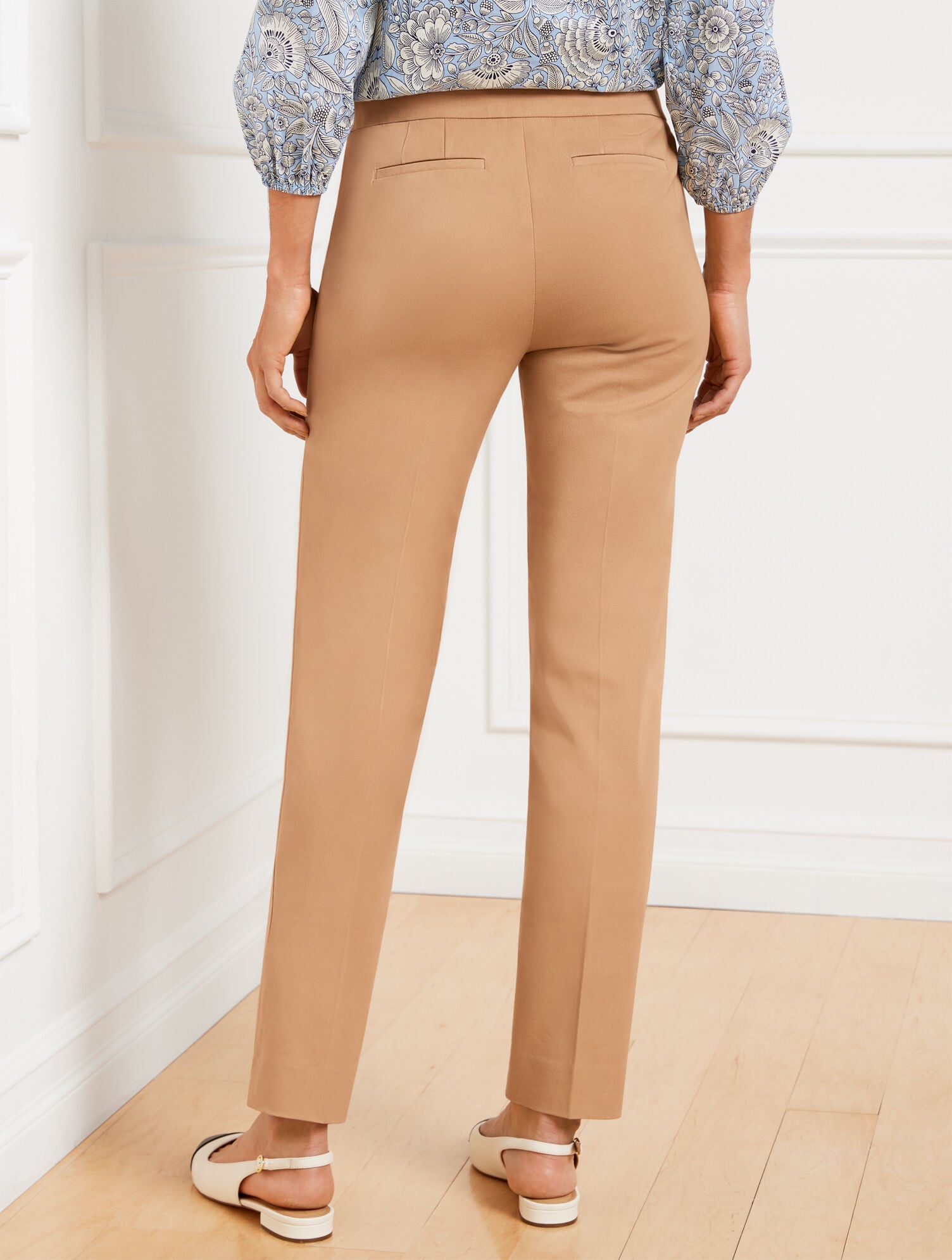 TOASTED COCONUT|OAK MOSS TALBOTS CHATHAM COTTON BI-STRETCH SLIM ANKLE PANTS | Talbots near me