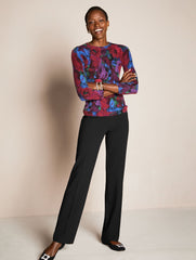 BLACK|INDIGO|IVORY|RATTAN|WHITE|DARK WALNUT TALBOTS SOUTHAMPTON TAILORED STRETCH STRAIGHT LEG PANTS | Talbots outlet