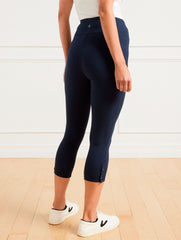 BLACK|INDIGO BLUE EVERYDAY STRETCH PEDAL PUSHER - SNAP BUTTON HEM | Talbots near me