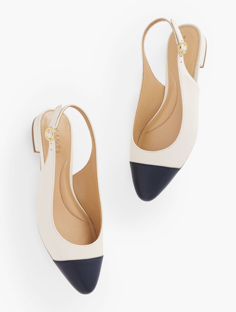 IVORY EDISON NAPPA SLINGBACK FLATS | Talbots outlet
