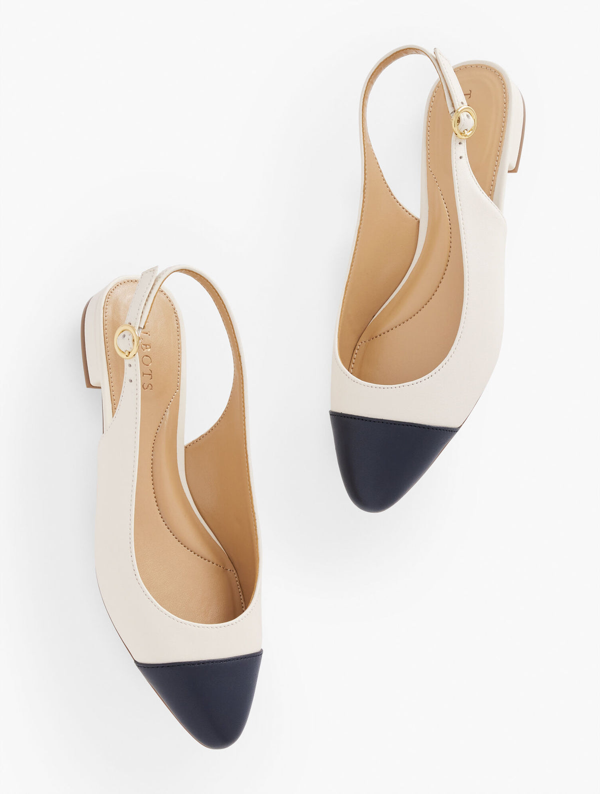 IVORY EDISON NAPPA SLINGBACK FLATS | Talbots outlet