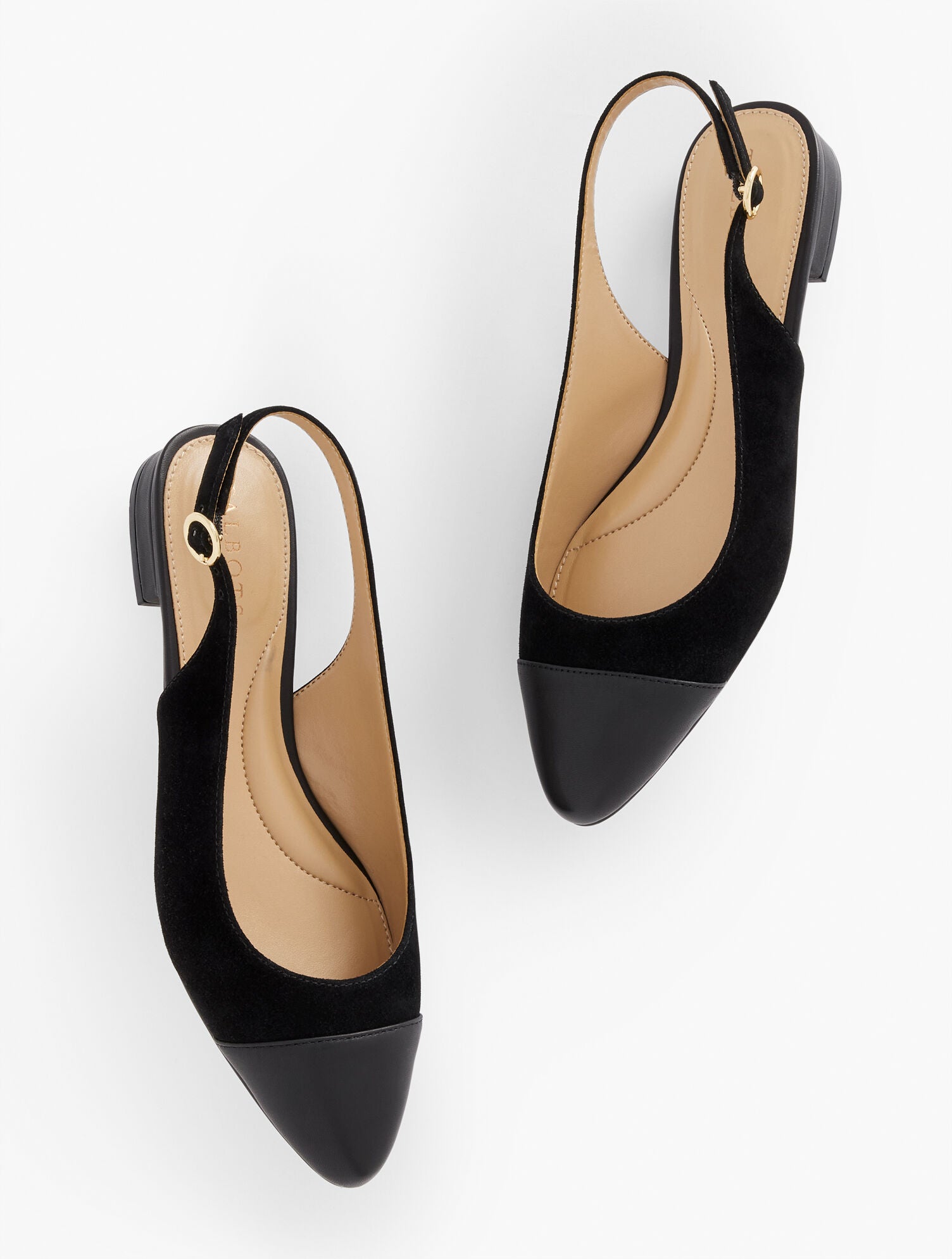 EDISON SUEDE NAPPA SLINGBACK FLATS | Talbots sale