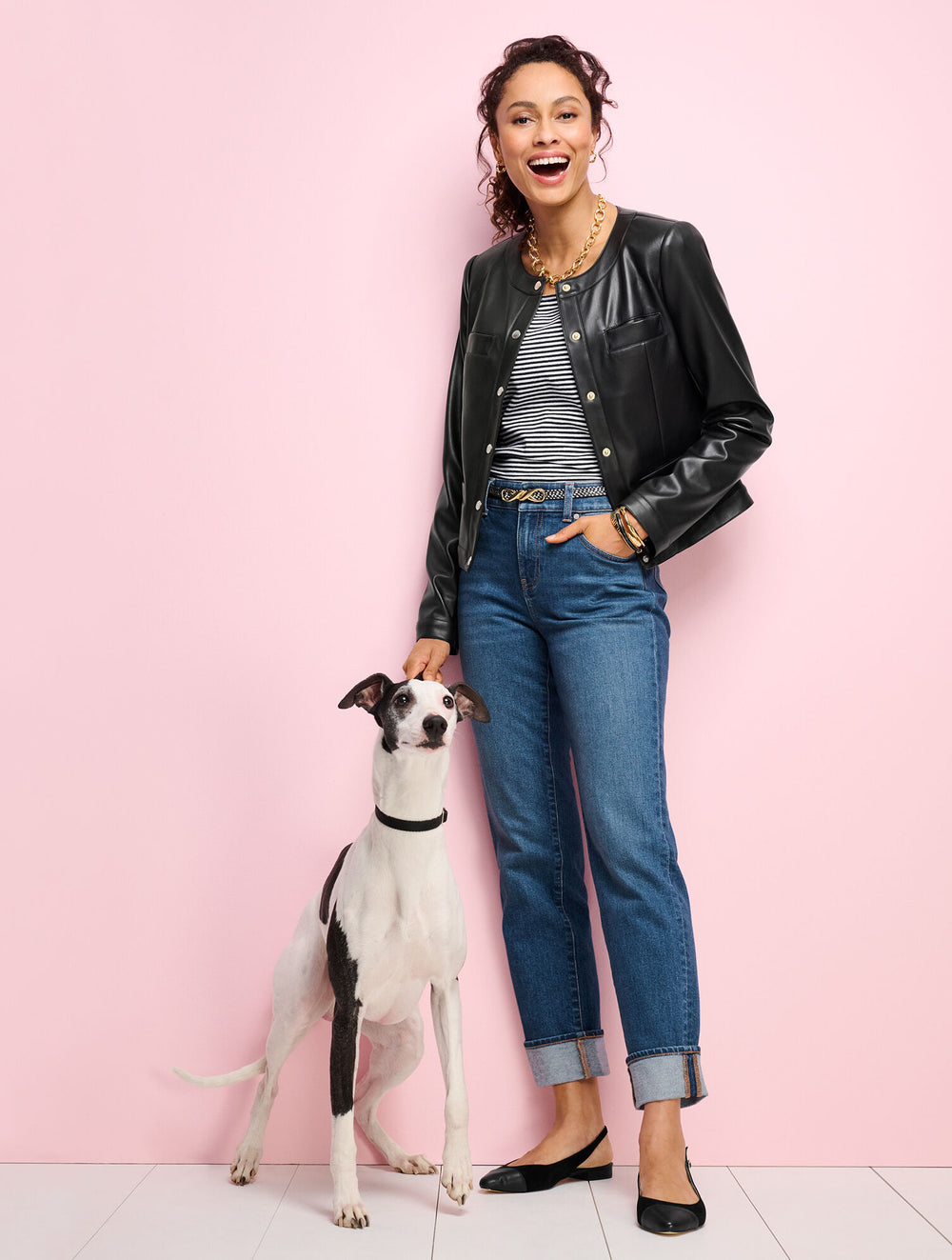 EDISON SUEDE NAPPA SLINGBACK FLATS | Talbots sale