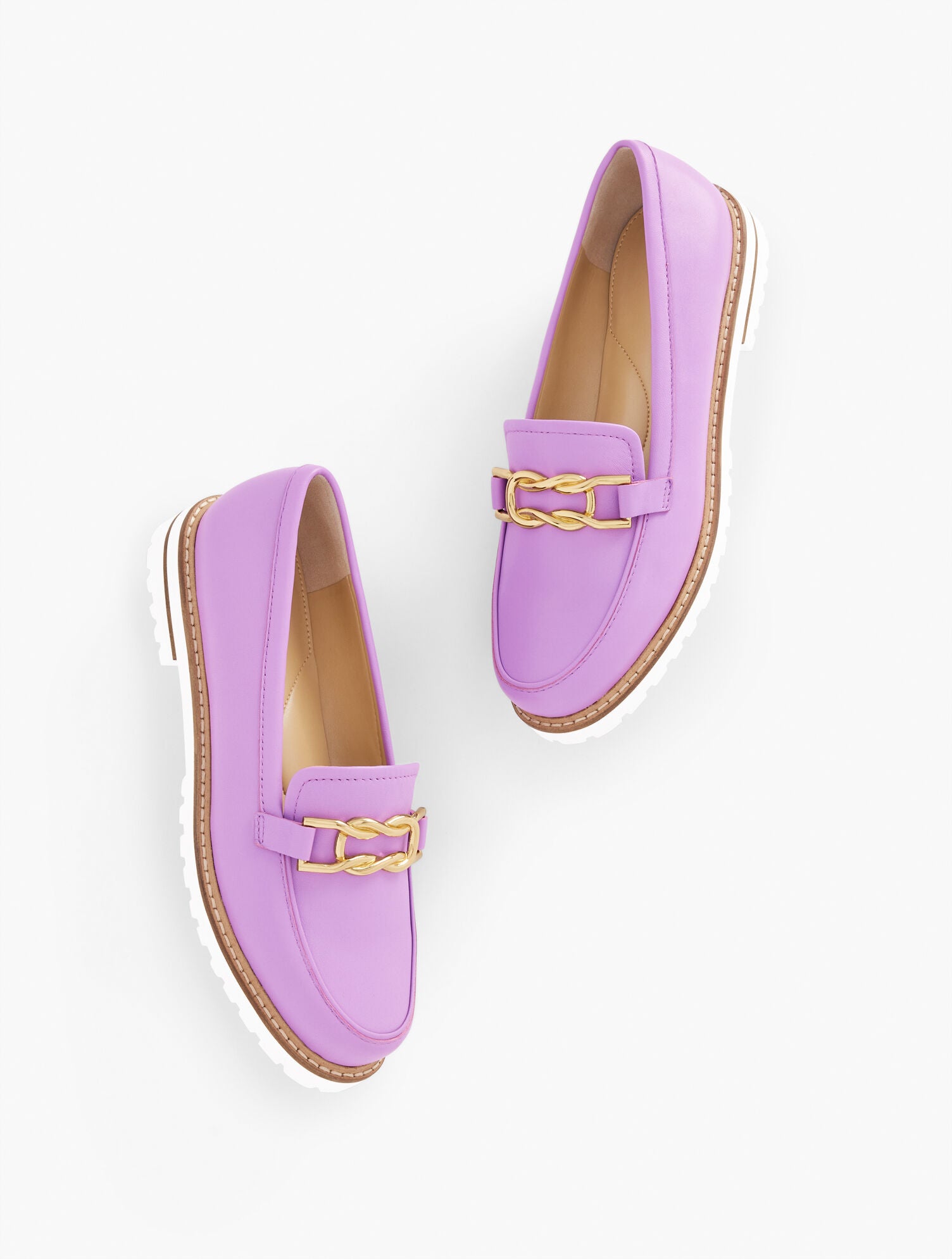 WISTERIA PURPLE LAURA LINK NAPPA LOAFERS | Talbots discount