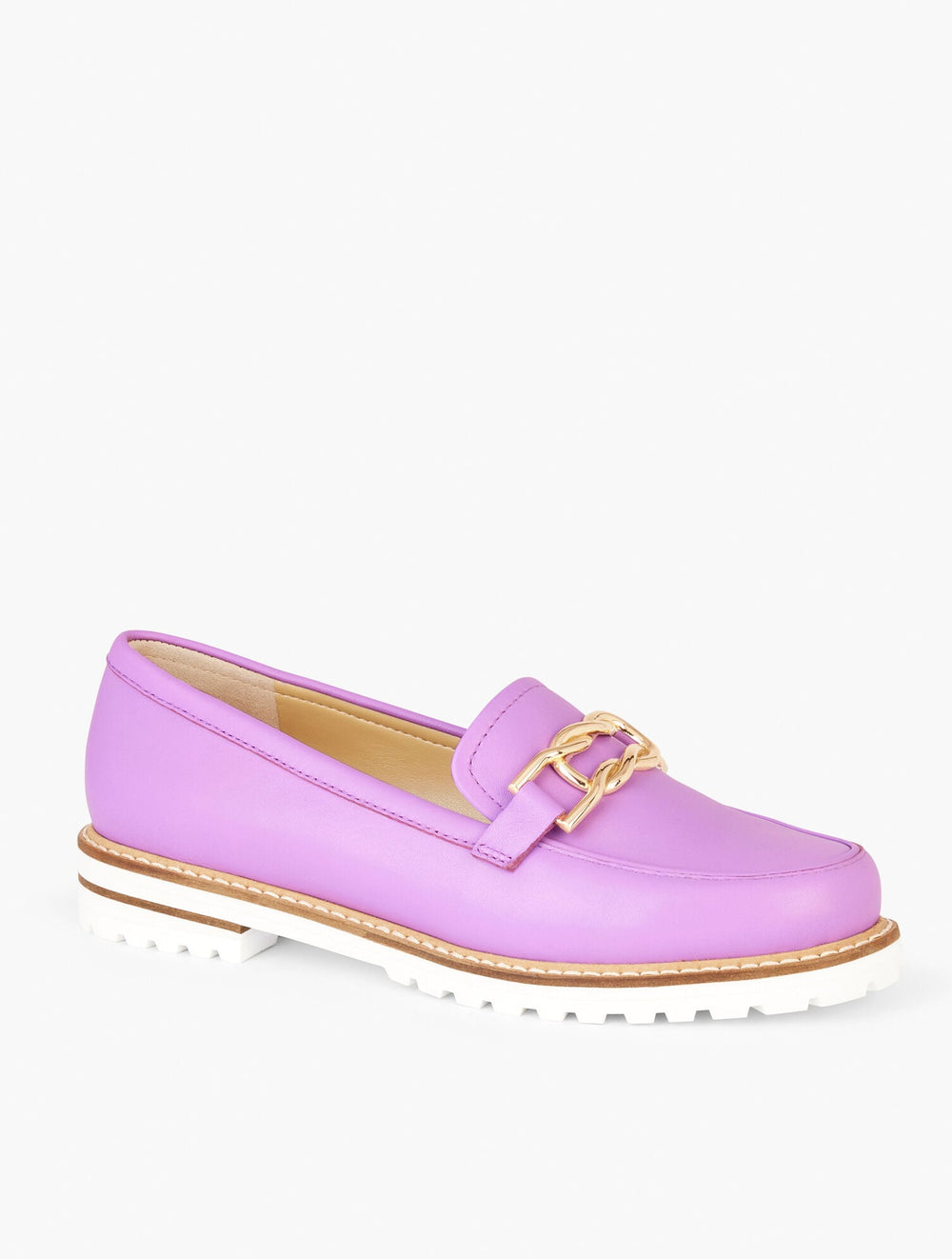 WISTERIA PURPLE LAURA LINK NAPPA LOAFERS | Talbots discount