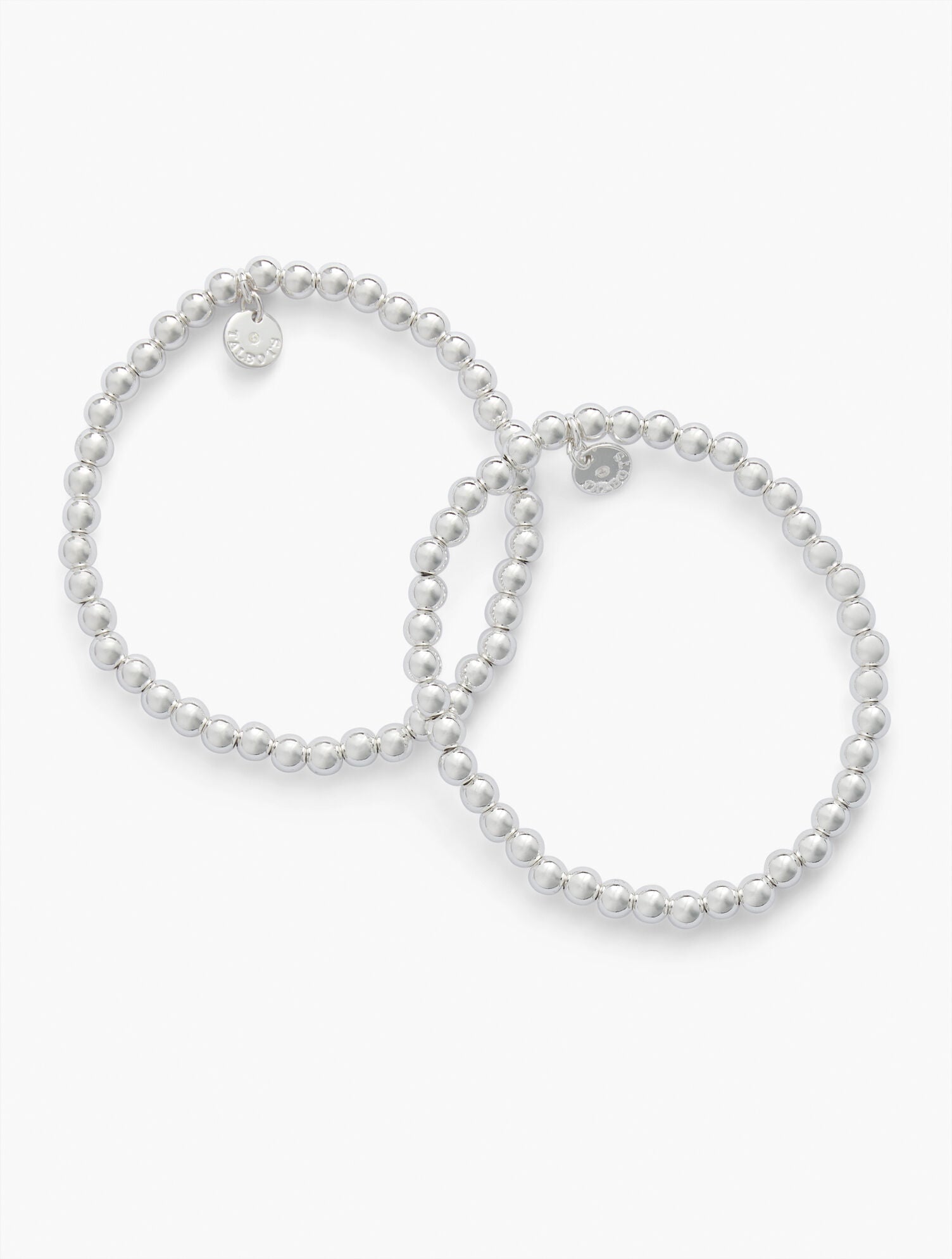 GOLD|SILVER BEADED STRETCH BRACELET SET | Talbots for sale