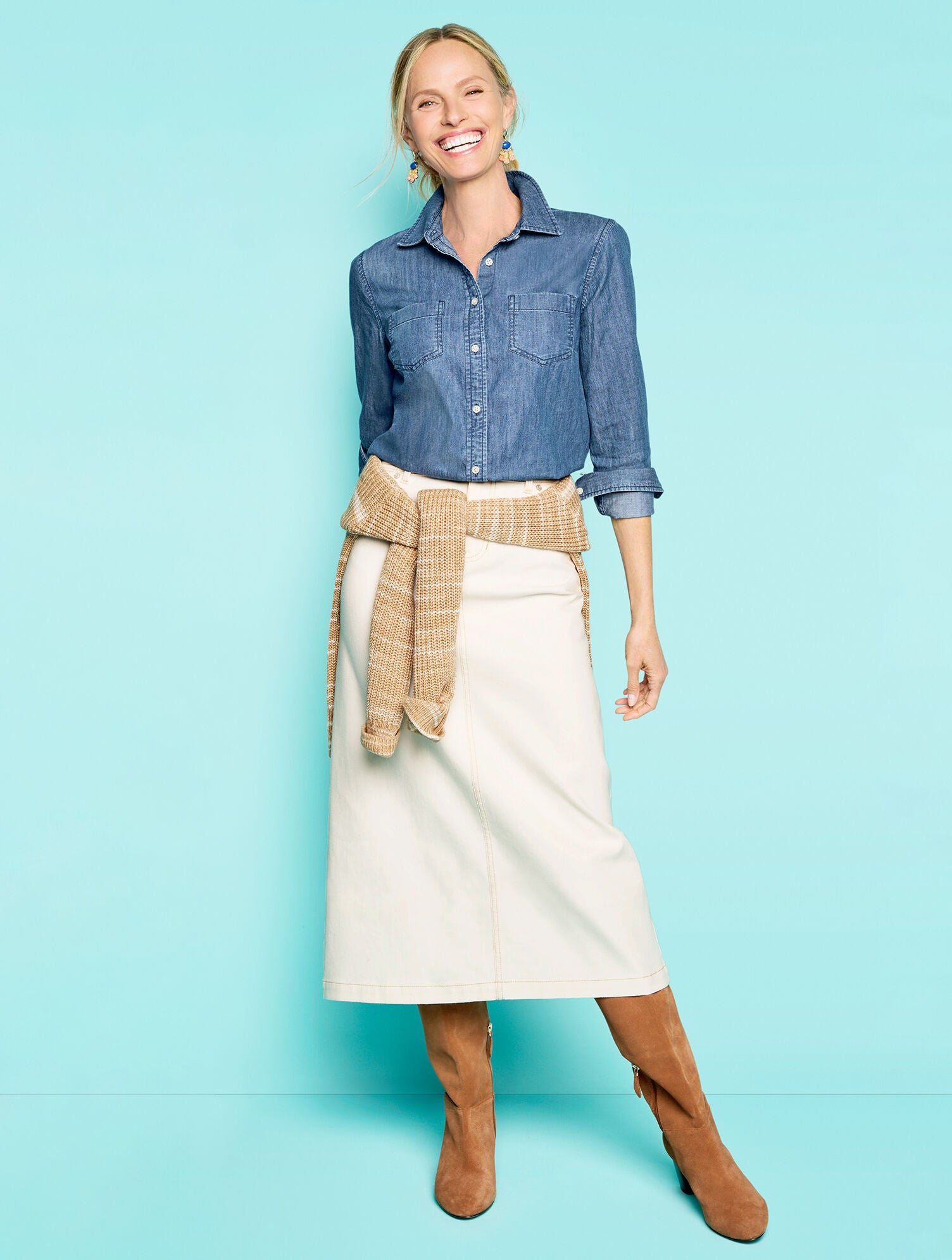 MARIN WASH DENIM MODERN CLASSIC SHIRT - MARIN WASH | Talbots near me