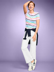 NATURAL WIDE LEG TROUSER JEANS | Talbots US