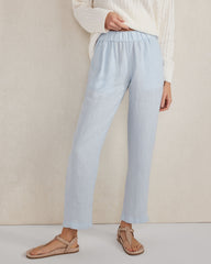 OATMEAL CROSS DYE|TWILIGHT|WIND CROSS DYE LINEN TAPERED PANTS | Talbots near me