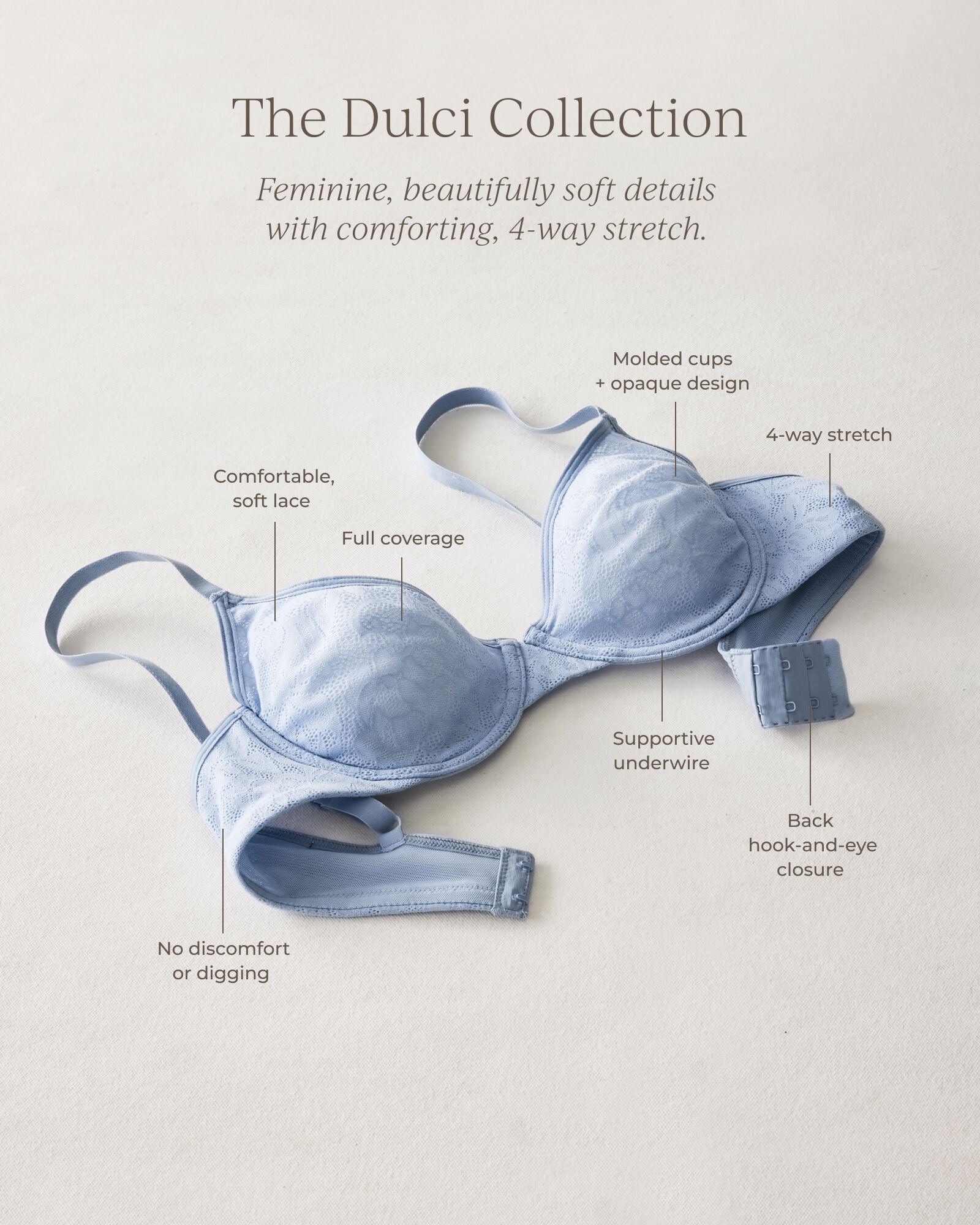 BLACK|DEEP TAUPE|EVENTIDE|MOOD INDIGO|SAND DOLLAR|TRUE SAND DOLLAR|TRUE WHITE|WHITE DULCI UNLINED PERFECT COVERAGE BRA | Talbots outlet