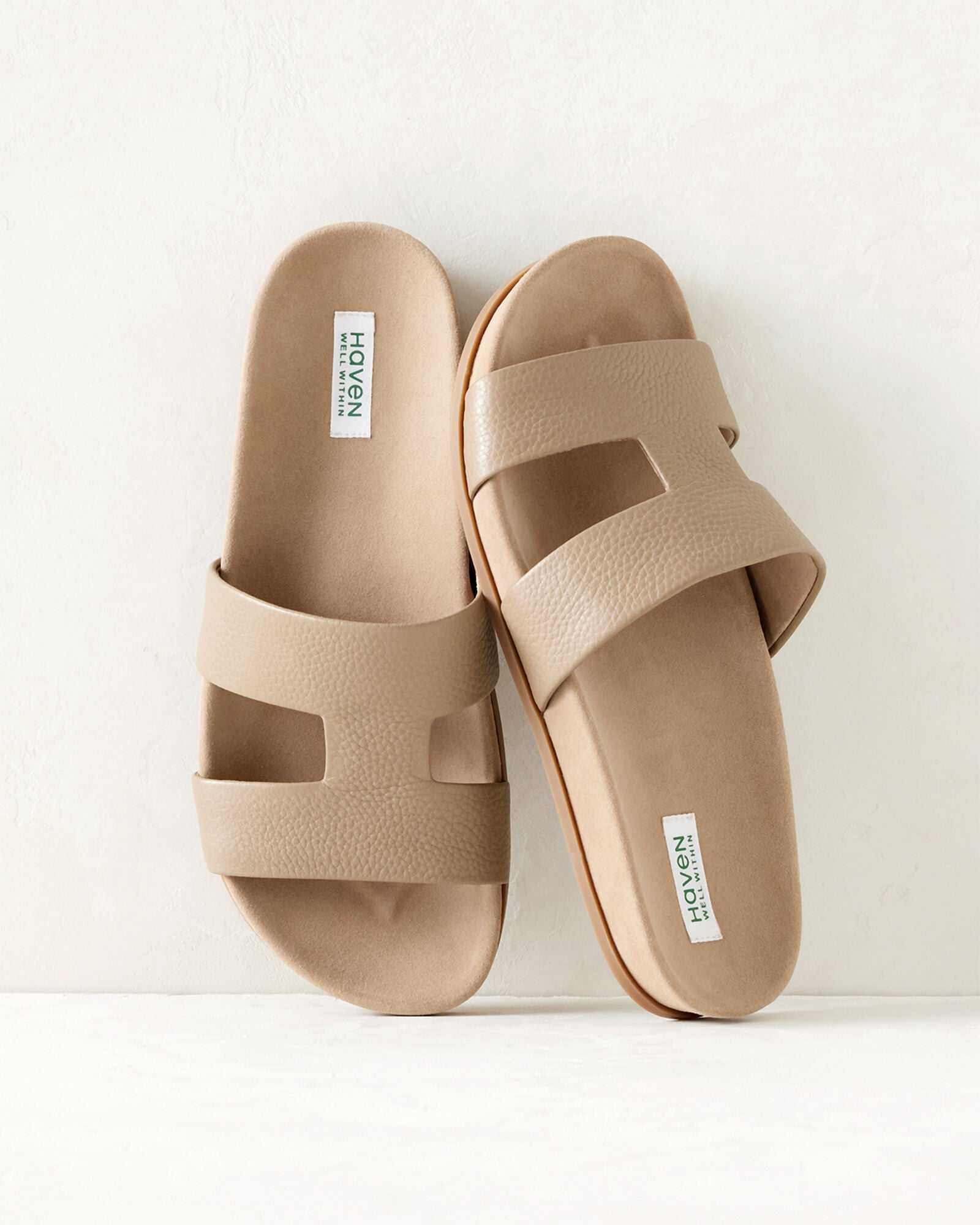 FAWN PEBBLED CUTOUT SLIDES | Talbots sale