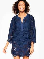 INDIA INK EYELET LACE SHELL COVER-UP DRESS | Talbots near me