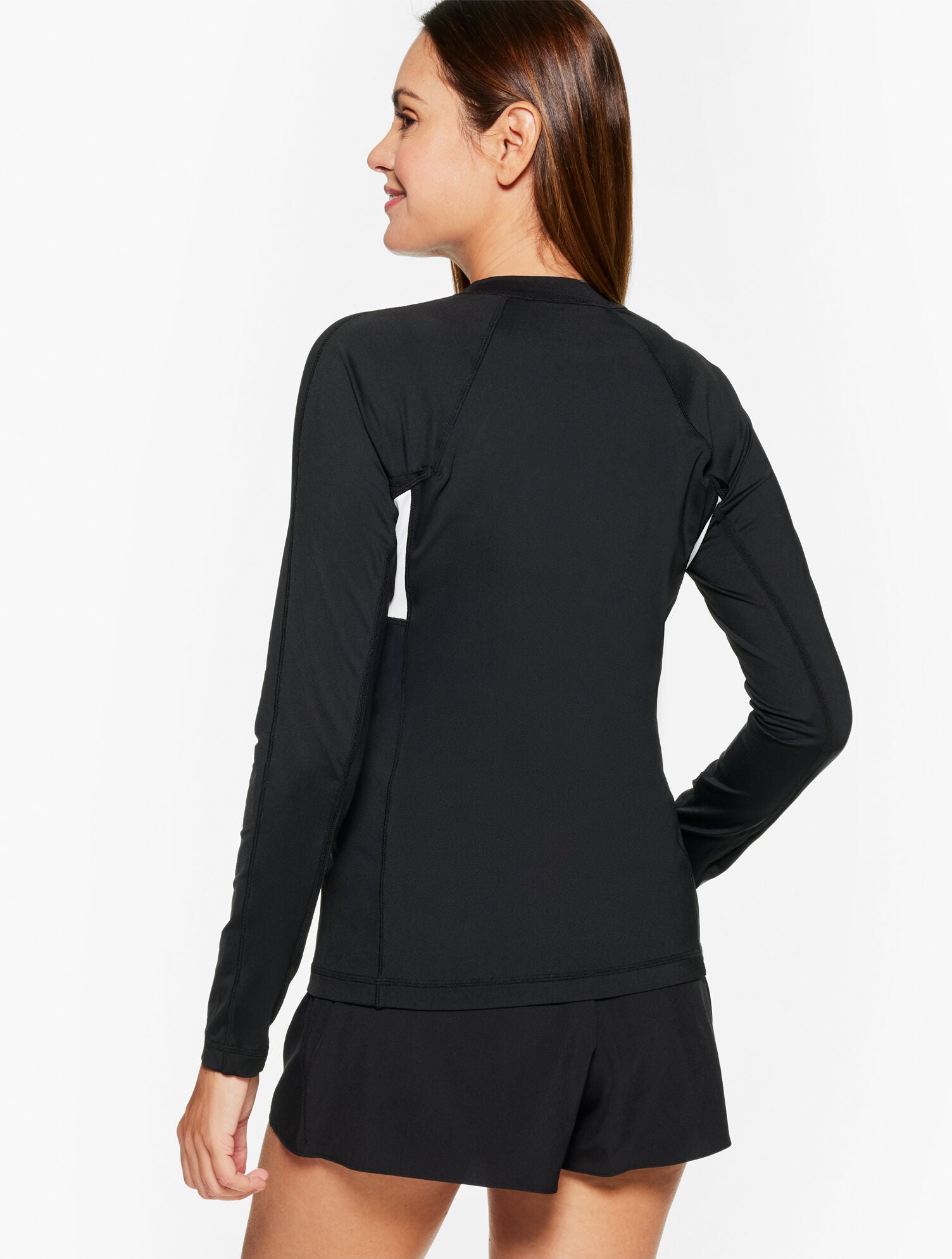 BLACK/WHITE SUN OCEAN SAND ZIP FRONT JACKET - COLORBLOCK | Talbots discount