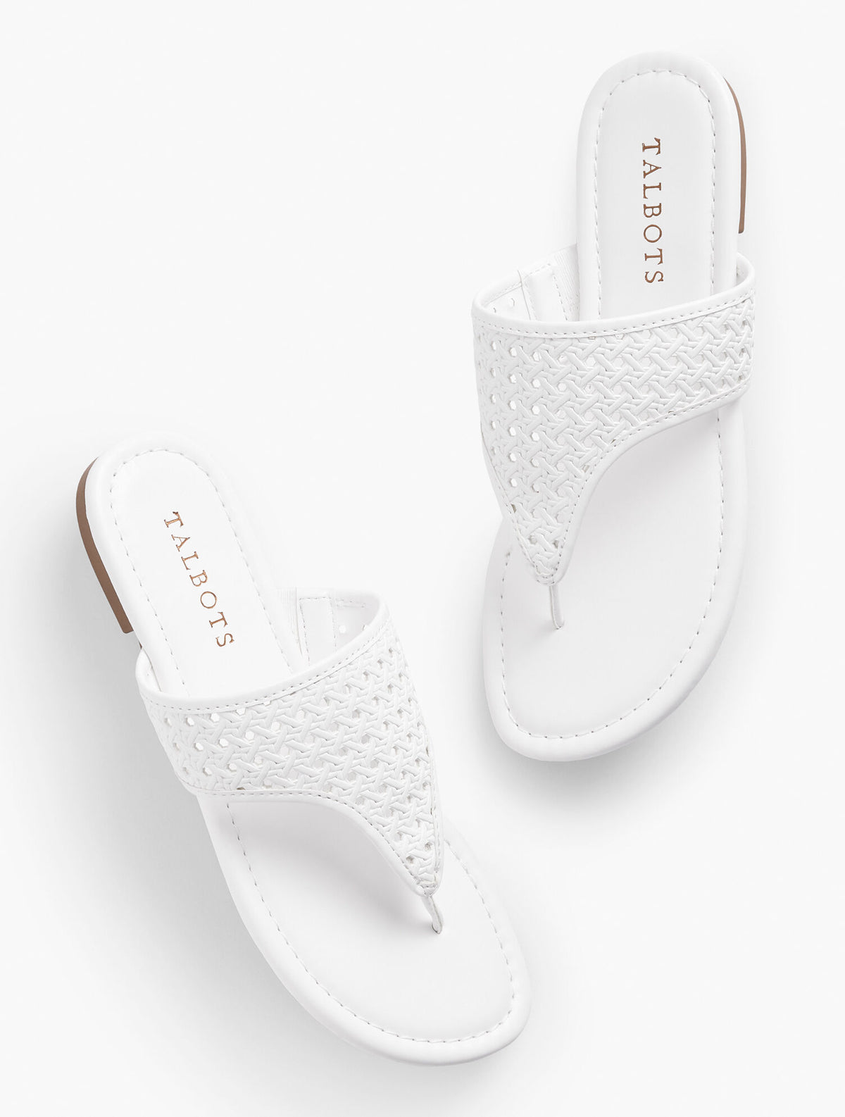 WHITE GIGI FAUX NAPPA SANDALS | Talbots for sale