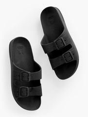 BLACK|WHITE CACATOÈS® RIO DE JANEIRO SLIDES | Talbots for sale
