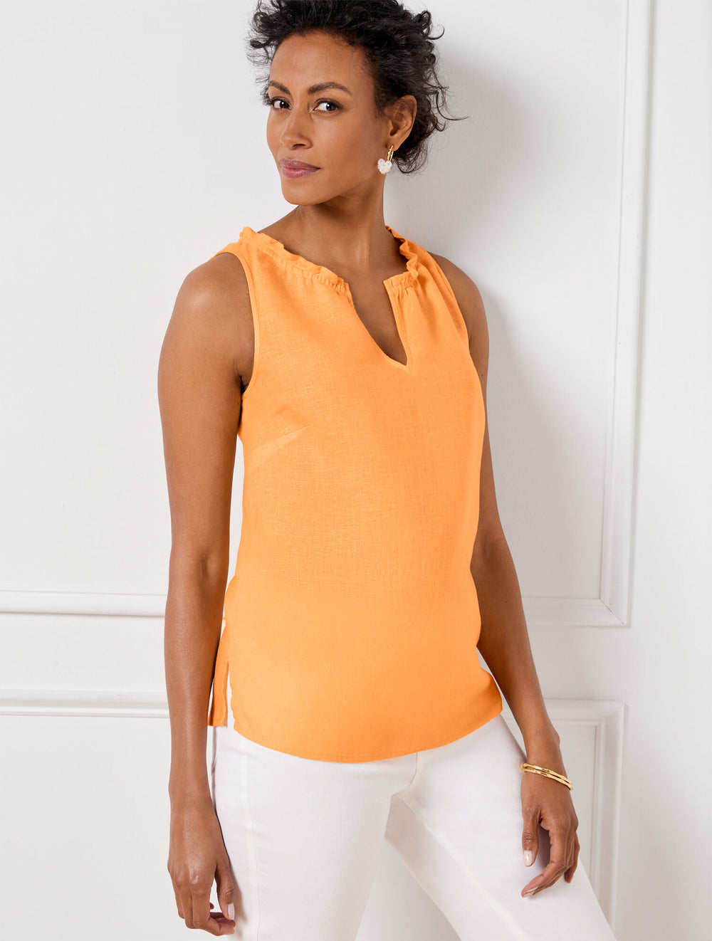 PAPAYA LINEN SHELL | Talbots online