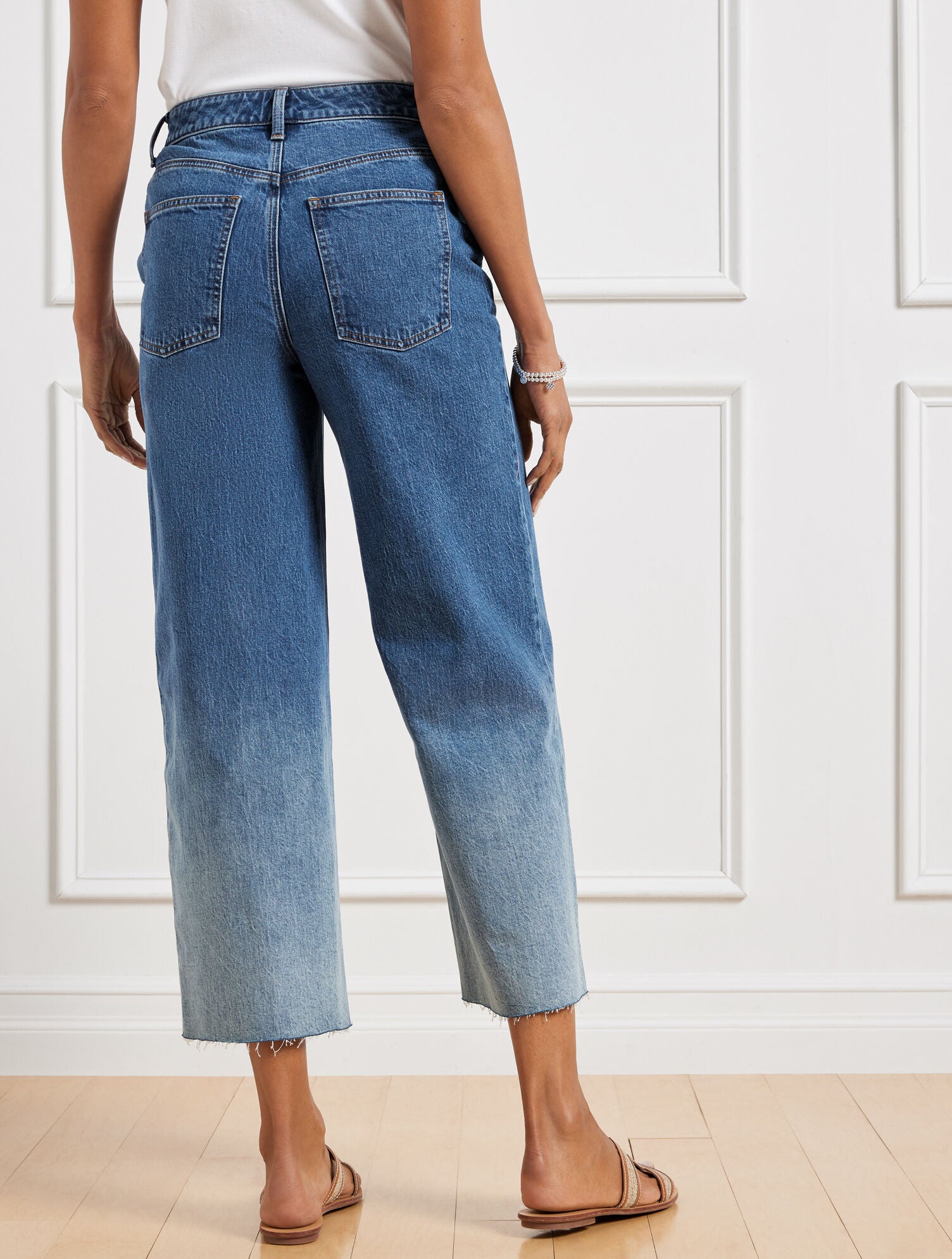 HOFFMAN WASH WIDE LEG CROP JEANS - HOFFMAN WASH | Talbots US