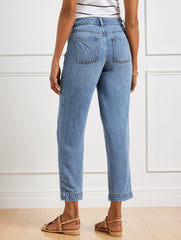WAVERLY WASH SUMMERWEIGHT DRAWSTRING ANKLE JEANS - WAVERLY WASH | Talbots on sale