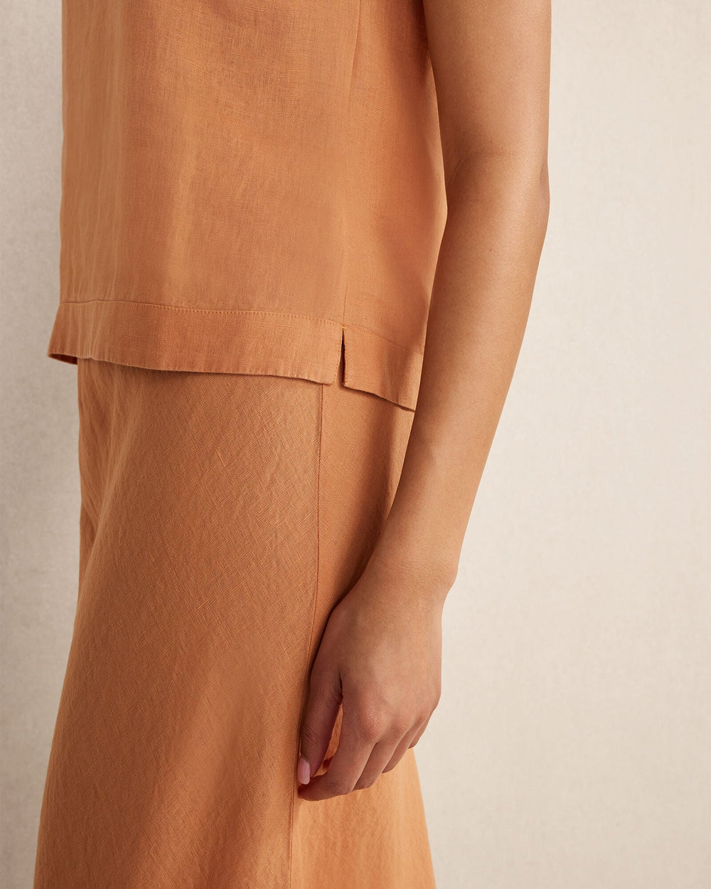 OLIVE|SIENNA LINEN SLEEVELESS TOP | Talbots sale