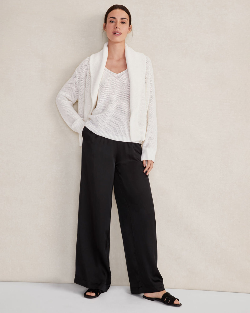 MIDNIGHT SILKY DRAWSTRING PANTS | Talbots discount