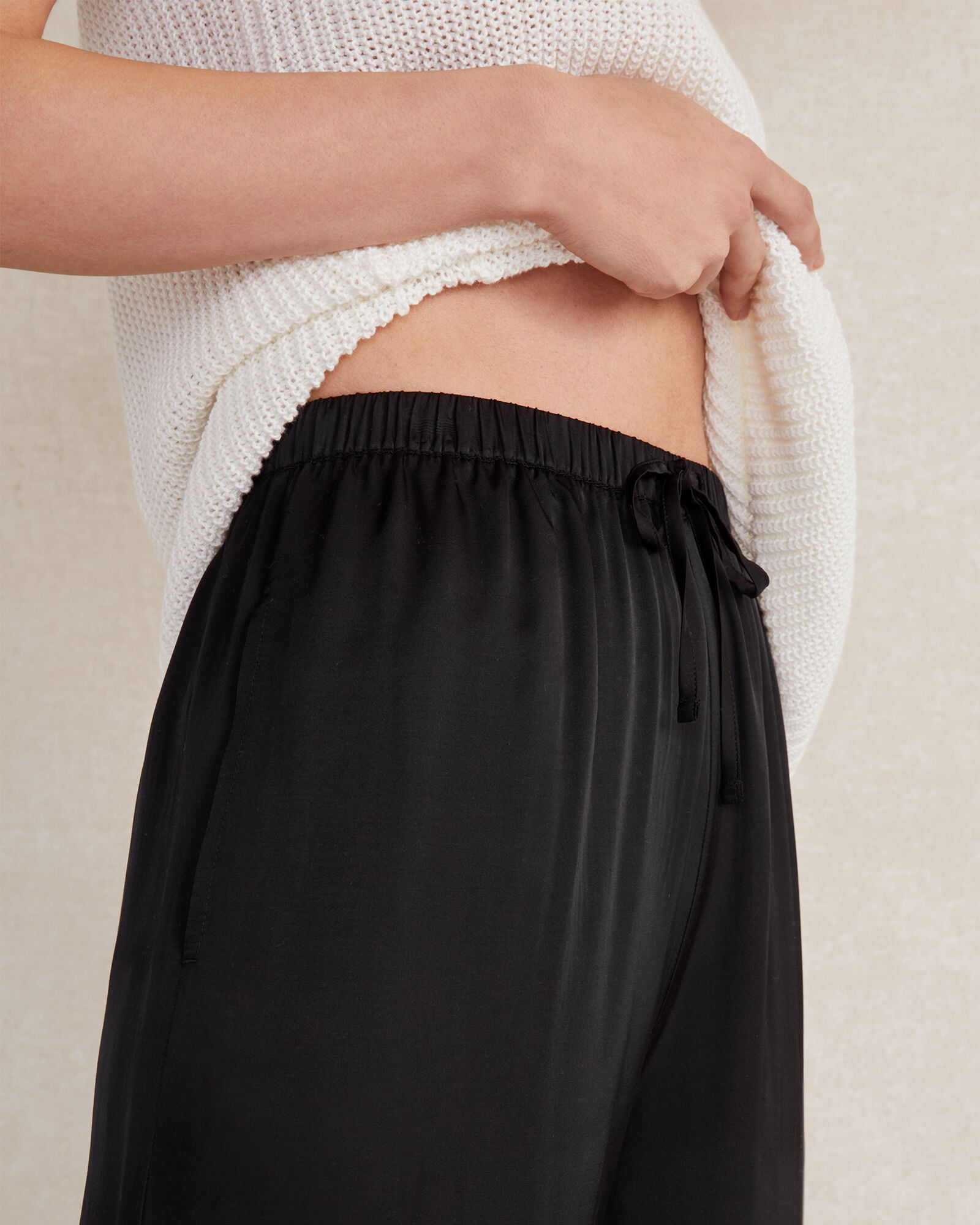 MIDNIGHT SILKY DRAWSTRING PANTS | Talbots discount