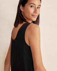 BLACK SILKY SCOOP NECK TANK | Talbots online