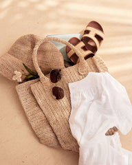 NATURAL RAFFIA MARKET BAG | Talbots US